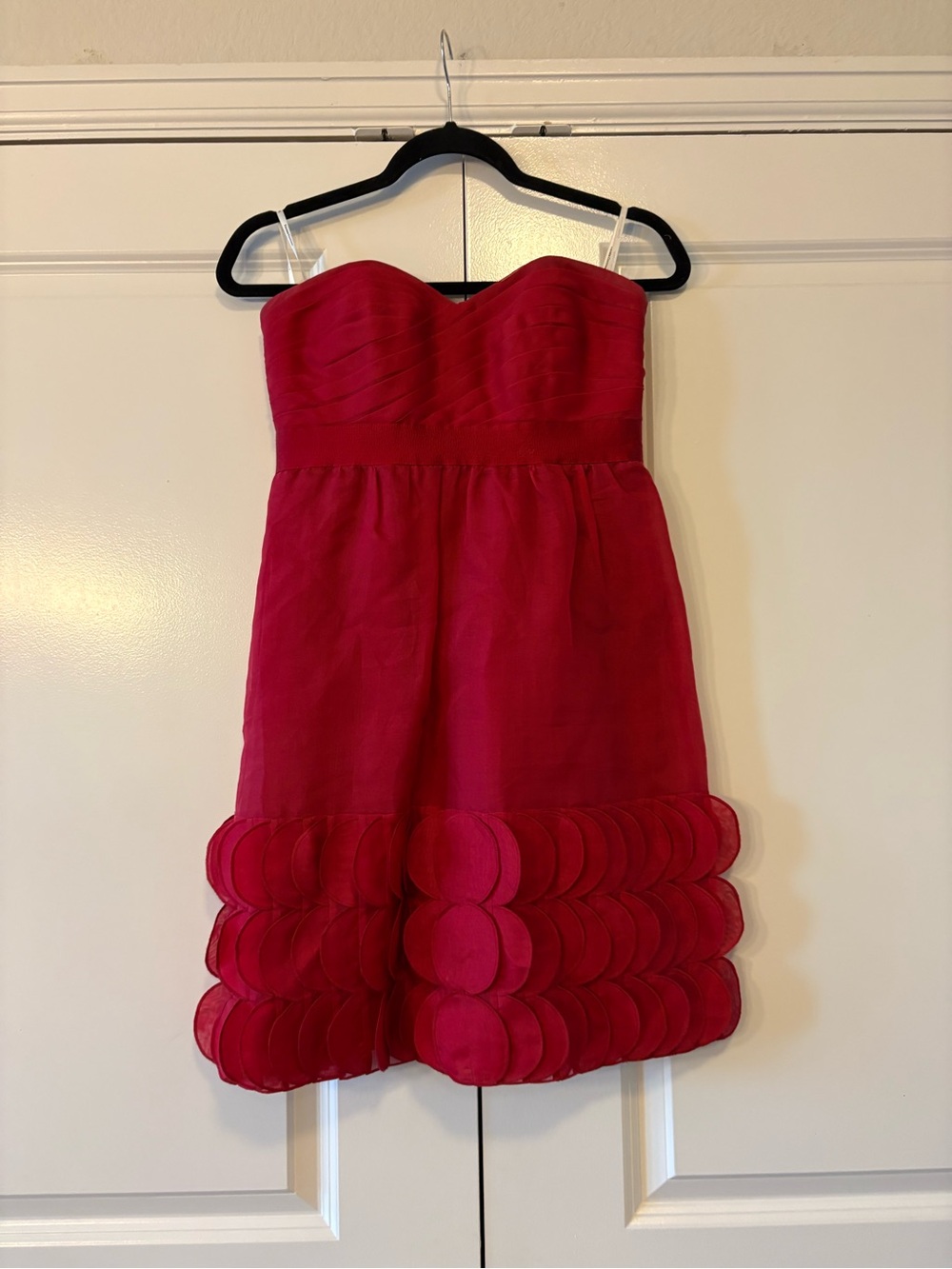 Phoebe Couture Red Strapless Cocktail Dress
